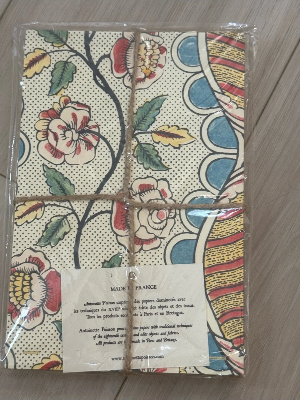 NWT Antoinette Poisson 15A Guirlandes et Festons French Domino Paper Notebook